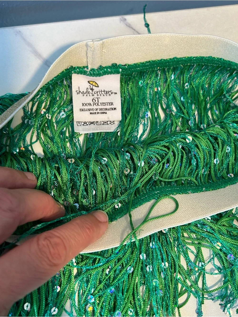 Shade Critters Green Hula & pink fringe skirts ⭐️5FOR$25⭐️